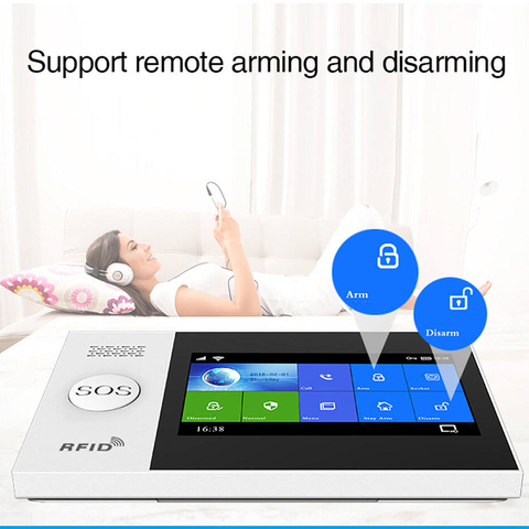 Daytech 2023 Tuya Smart Wireless Touch GSM WIFI Home Security Alarms System Kit