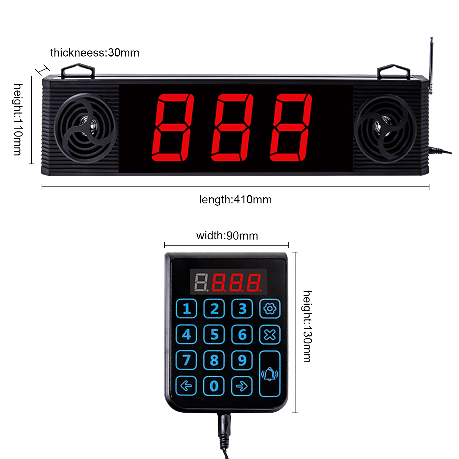CK03 Wireless Number Display Calling System Waiting Call Number Display for Clinic for Hospital
