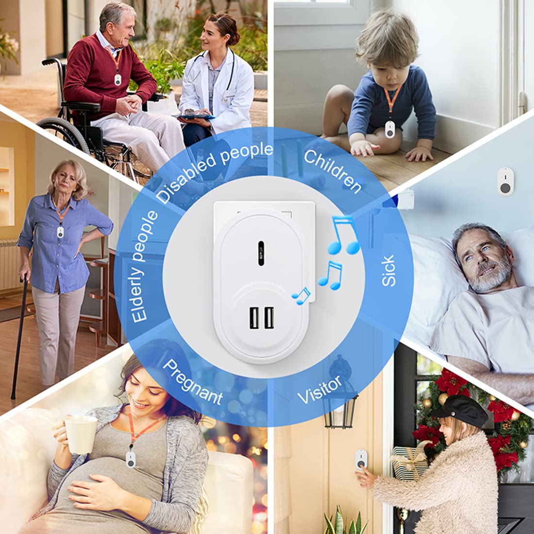 Daytech Guardian Alert System with 2 Transmitters & 2 Receivers - Reliable Emergency Assistance for Seniors and Loved Ones