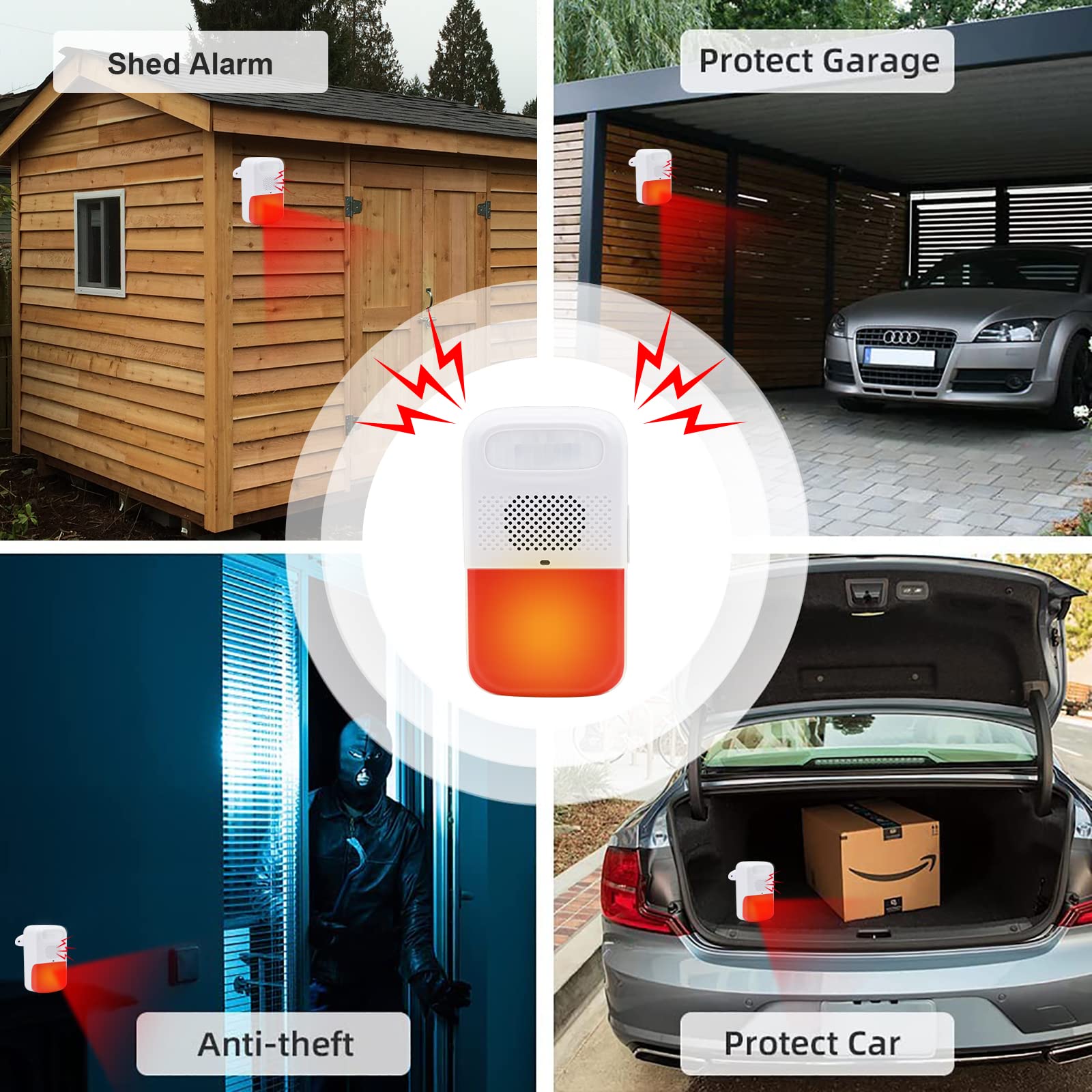 Plug & Safe PS8 Wireless Motion Sensor Detector – Wall Plug-In, Indoor Home Security System
