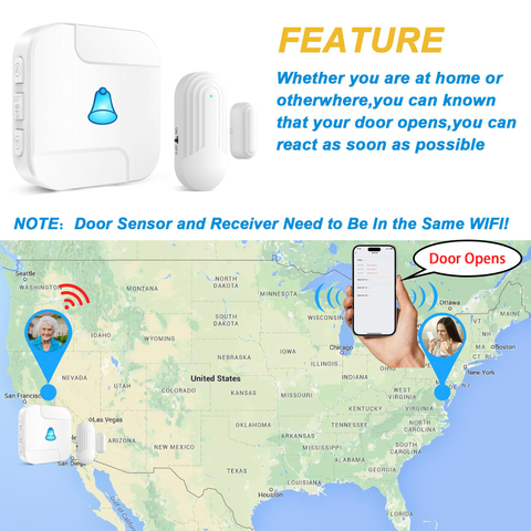 TY02+DS16 Tuya Wifi Door Chime