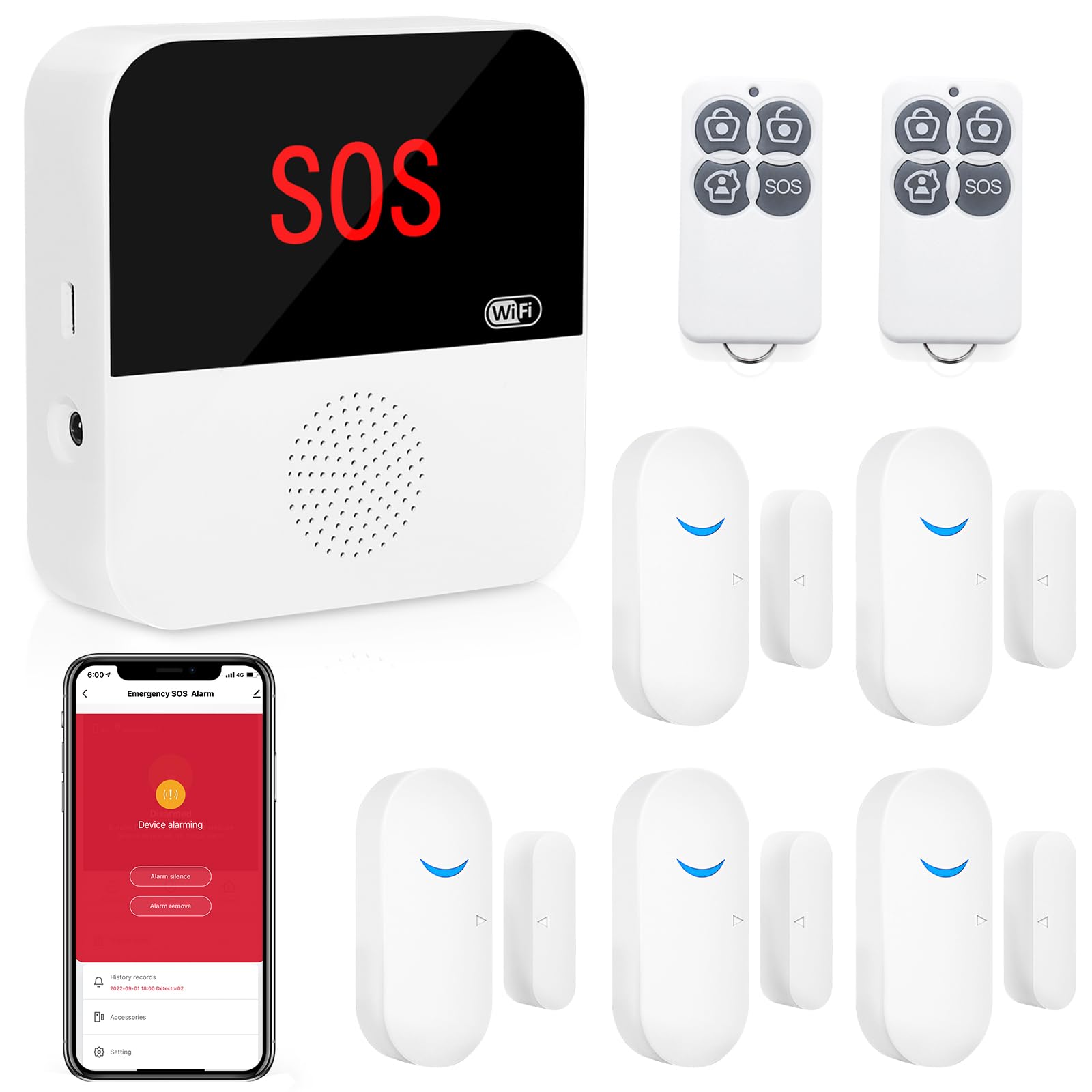 DAYTECH Smart Home Security System: DIY WiFi Door Alarm Kit for House & Apartment Protection