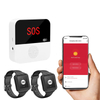 Daytech WiFi Caregiver Pager Call Button Nurse Call System Emergency Button for Elderly Patient Seniors Disabled 2 Watch Buttons 1 Receiver