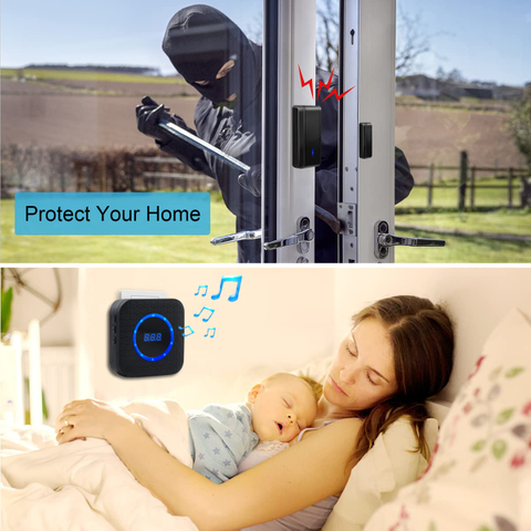 Door Chime Daytech Wireless Door Sensor for Business Home Office When Entering Door Sensor Chime 