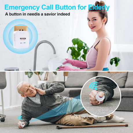 Buy SYNLETTWireless Call Button For Wireless Calling System Nurse Call Caregiver Pager For Elderly Seniors Residents Customers Clinic Care Facilities Restaurant 2 Pcs White