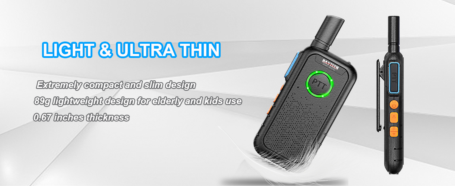 Daytech mini walkietalkie1.5 Miles Long Range 16 Channel