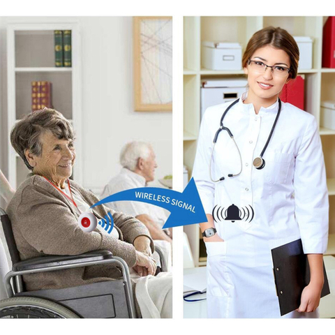 SW05BL+E-03A watch pager with 3 key call button