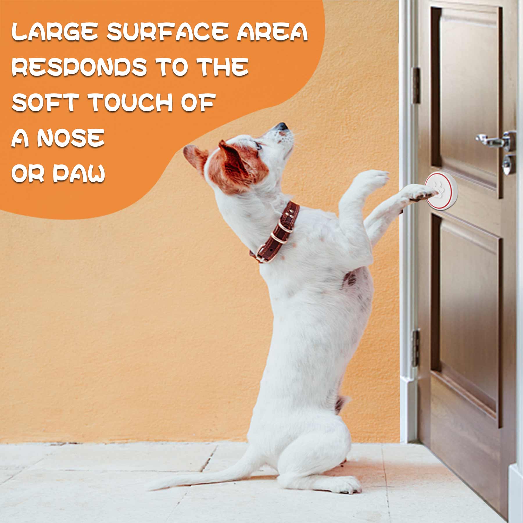 Pet go home doorbell Button with 38 Melodies 4 Volume Levels LED Flash bell Smart Wireless Dog