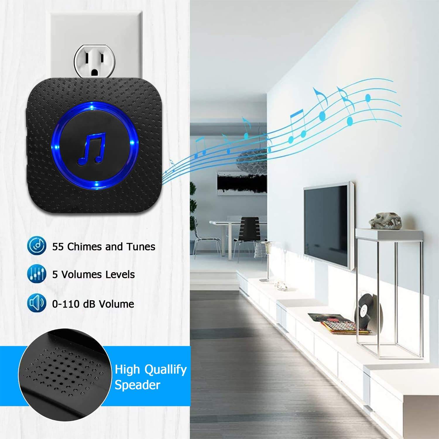 Mengshen Doorbell Receiver, Works With Door Window Sensor
