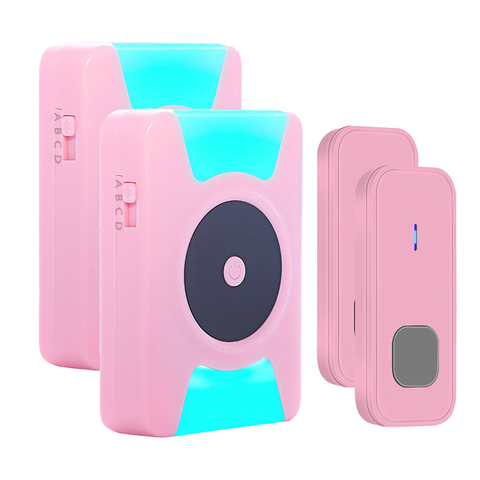 Daytech CC21 White/Black/Pink pagers flash vibration Siren 3 in 1 home calling bells for elderly