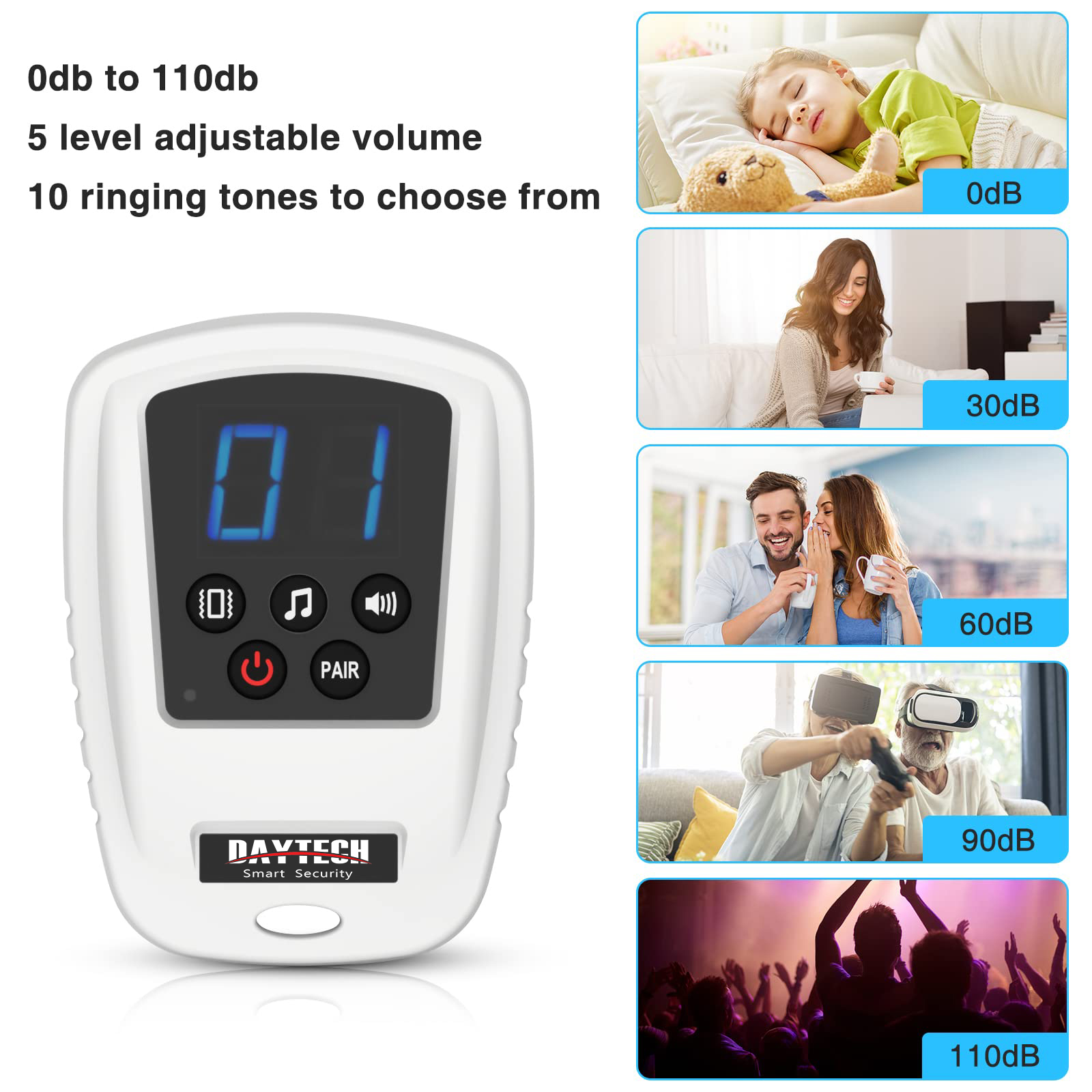 Daytech CC20 SOS Caregiver Pager For Elderly