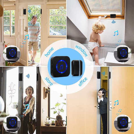 Daytech MC01 2-1 1 Receiver 2 Sensors Wireless Sensor Door Entry Chime ...