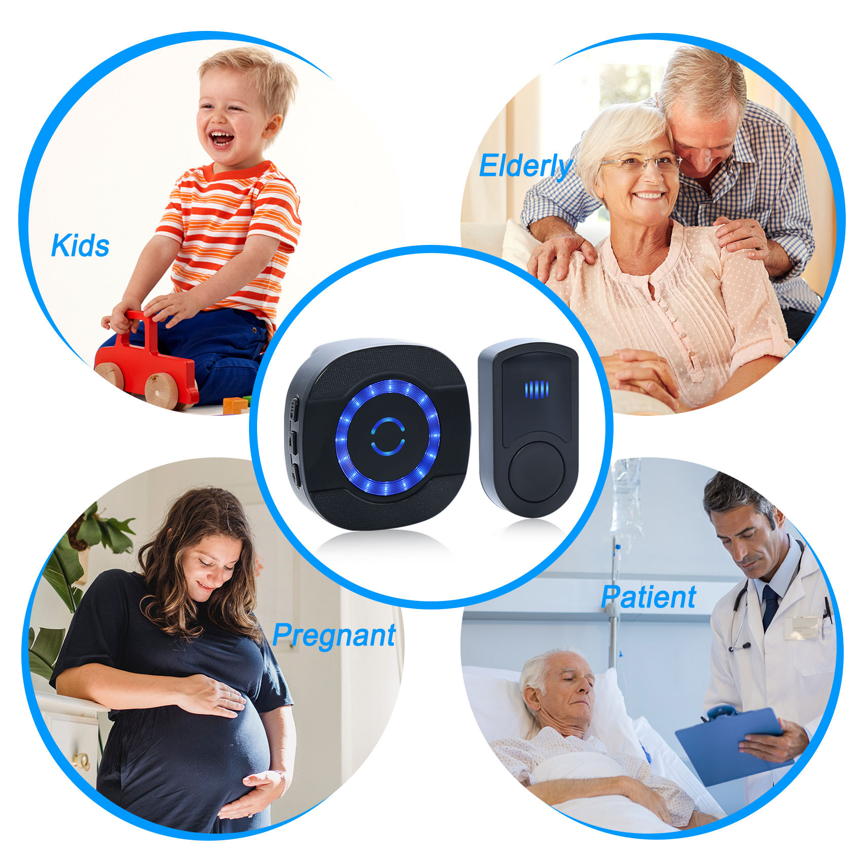 Daytech CC15 Home beepers Pager Panic Alarm Nurse button Wireless Caregiver Calling Pager System