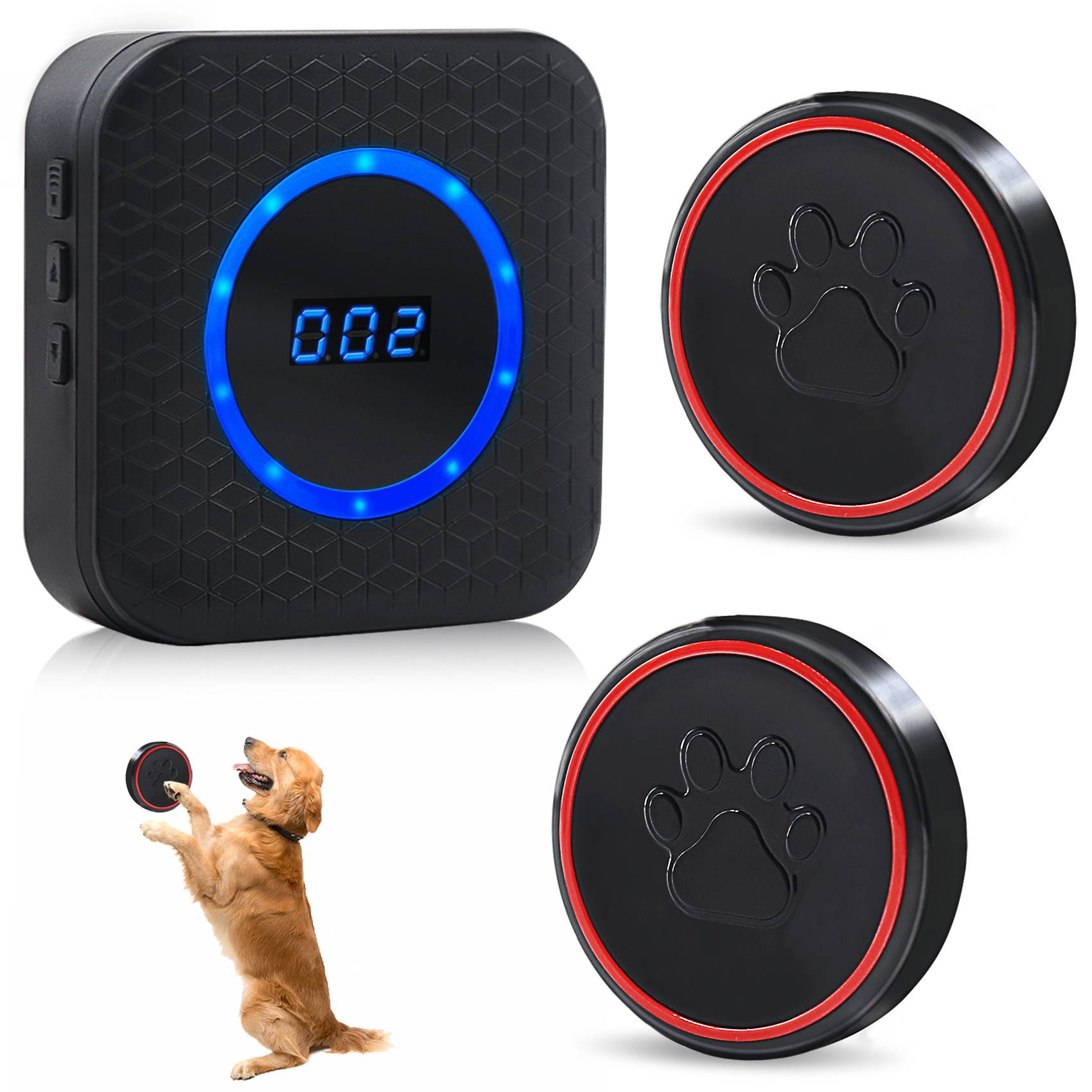 Customized Fashion Design Puppy Pet Potty Communication Barking Cat Dog Training Doorbell IP66 Waterproof Touch Button