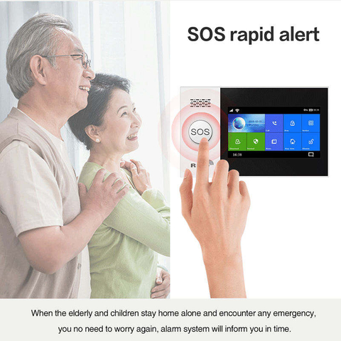 DAYTECH TA04-KIT26 Tuya APP Control Alarm Full Touch Screen Security system TUYA home security alarm system