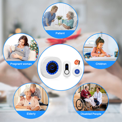 Daytech CC15-2-2 Wireless Caregiver Pager for Elderly at Home