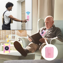 Daytech CC21 White/Black/Pink pagers flash vibration Siren 3 in 1 home calling bells for elderly