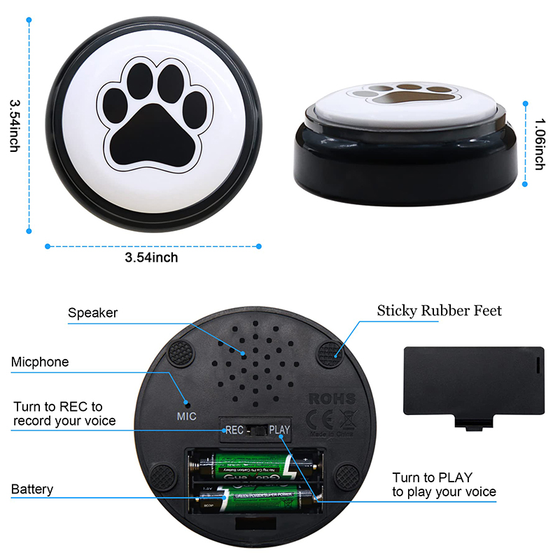 Daytech Dog Speech Training Buttons recording Sound Buttons