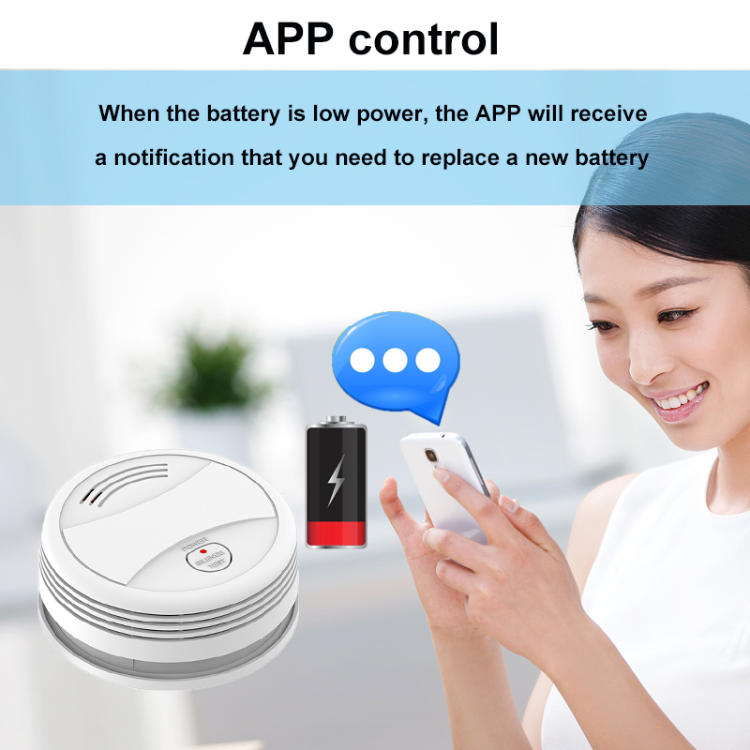 DAYTECH SM10 Wireless Smoke Detector With WIFI Fire Alarm Sensor Security System Tuya APP
