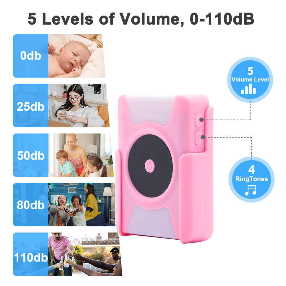 Daytech CC21 deaf hearing impaired people wireless doorbell wireless caregiver pager