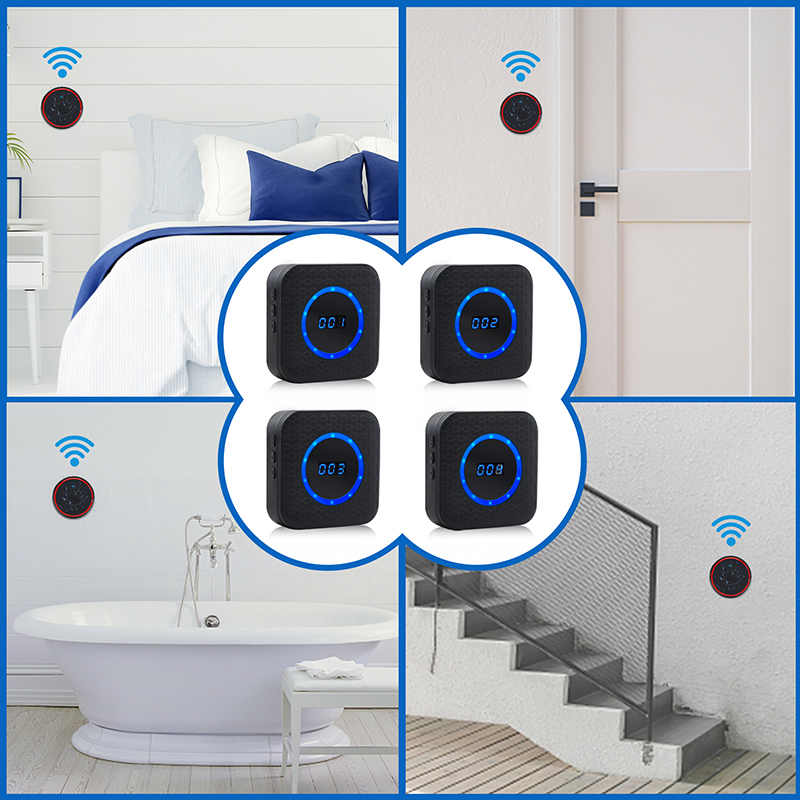 Dog Barking Doorbell Animal Door Bell Clever Pet Cat Doorbell Waterproof Wireless Doorbell With