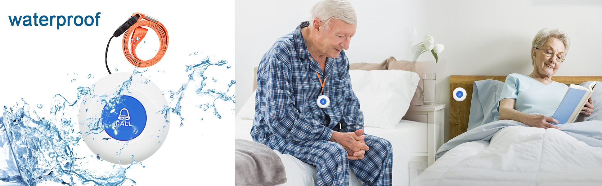 Daytech caregiver pager call button for elderly home alert alarm system